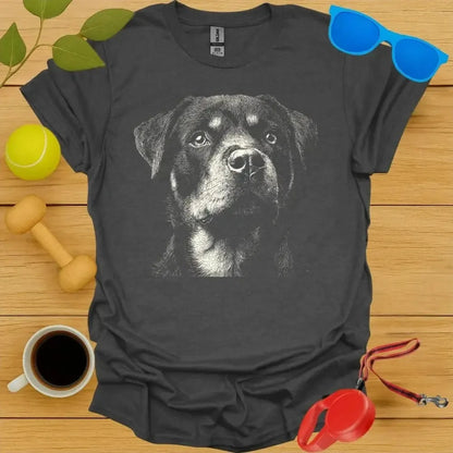Rottweiler Monochrome Portrait Tee