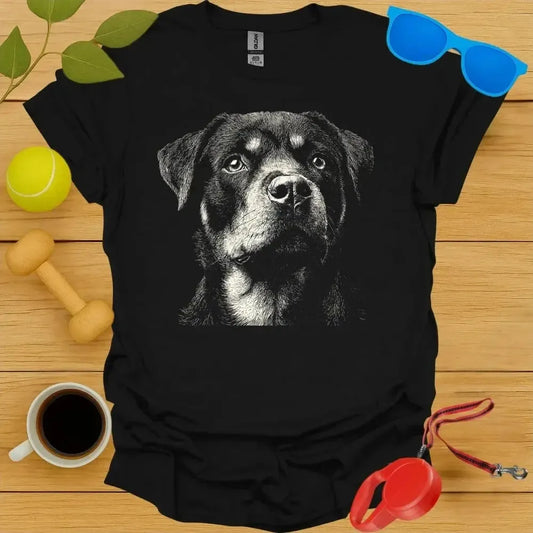 Rottweiler Monochrome Portrait Tee