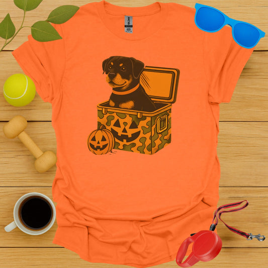 Halloween Dog in Pumpkin Chest T-Shirt product type