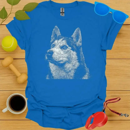 Siberian Husky Monochrome Portrait Tee