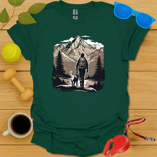 Side by Side | Hiking Dog Adventure Shirt - Forest Green