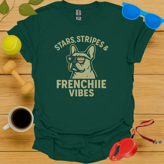 Stars Stripes And Frenchiie Vibes Graphic T-shirt product