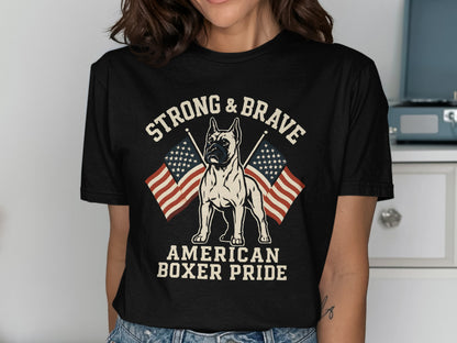 Strong Brave American Boxer Pride Graphic T-Shirt product type