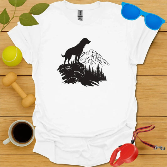Summit Watcher | Outdoor Dog Lover Tee - White