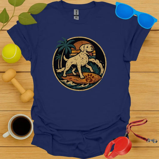 Surfing Labrador At Sunset Vintage Tee