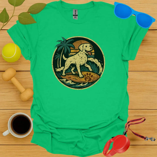 Surfing Labrador At Sunset Vintage Tee