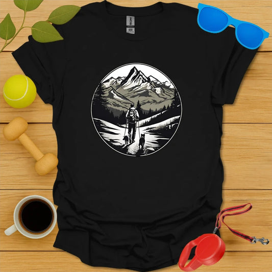 Two Paws, Four Boots | Mountain Hike Tee - Black