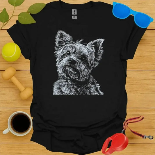 Yorkshire Terrier Monochrome Portrait Tee