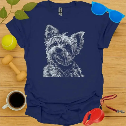 Yorkshire Terrier Monochrome Portrait Tee