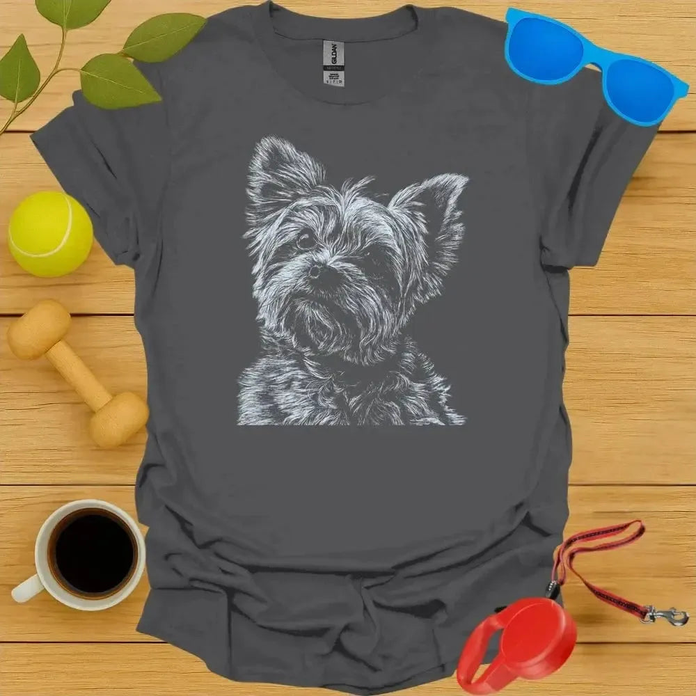 Yorkshire Terrier Monochrome Portrait Tee