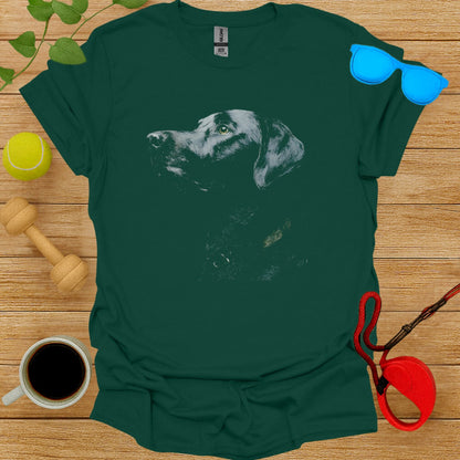 Majestic Black Dog Graphic Tee for Pet Lovers