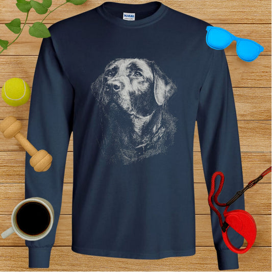 Dog Illustration Long Sleeve Shirt