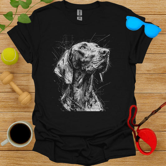Artistic Dog Portrait Graphic Design T-Shirt Product