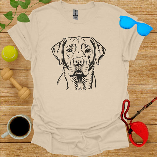 Detailed Dog Illustration Casual Tee for Animal Lovers