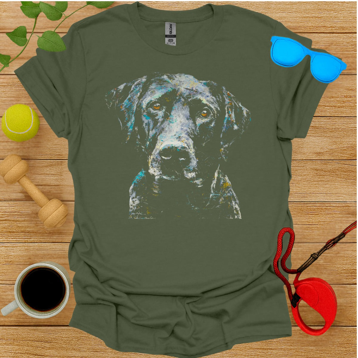 Graphic Dog Print Unisex Casual T-Shirt