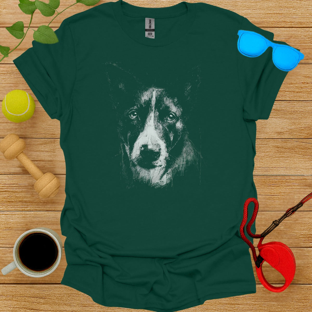 Distinct Dog Portrait Graphic Printed T-Shirt