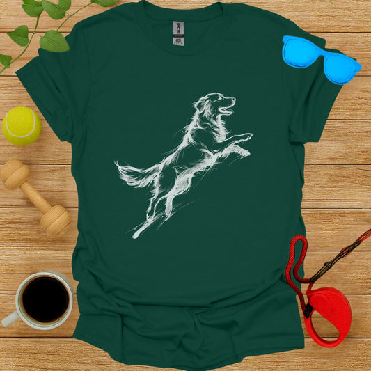 Playful Hand Drawn Dog Design Graphic Shirt