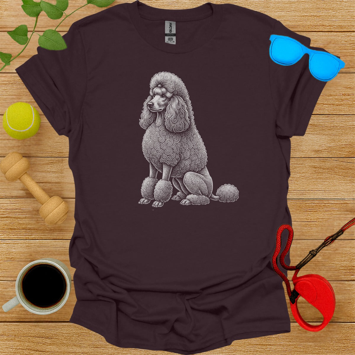 Elegant Poodle Graphic Design T-Shirt for Pet Lovers
