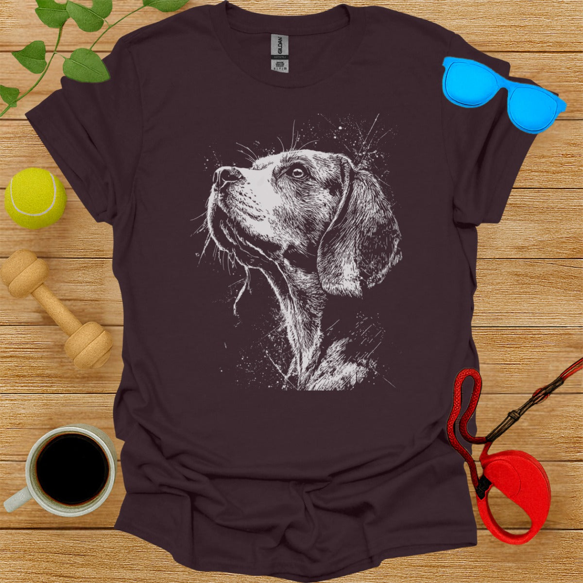 Inspirational Dog Portrait Graphic T-shirt for Pet Lovers