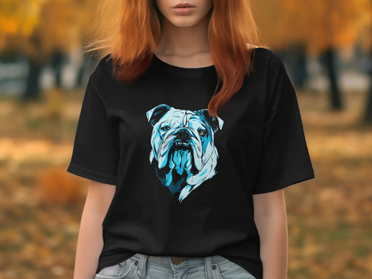 Artistic Bulldog Graphic Print Casual Shirt product