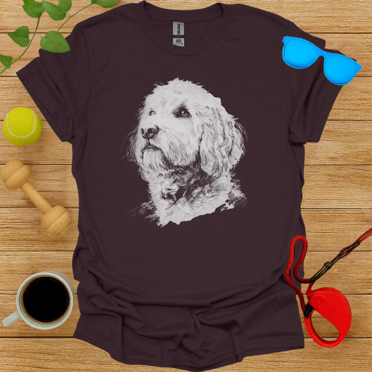 Dog Portrait Graphic Design on Stylish Apparel