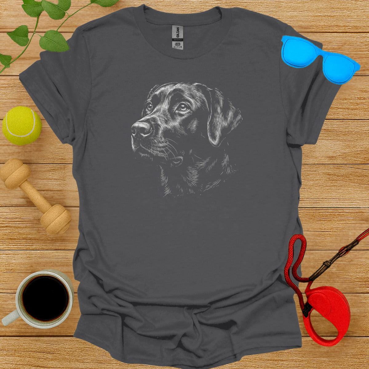 Labrador Face Drawing Graphic T-Shirt for Dog Lovers