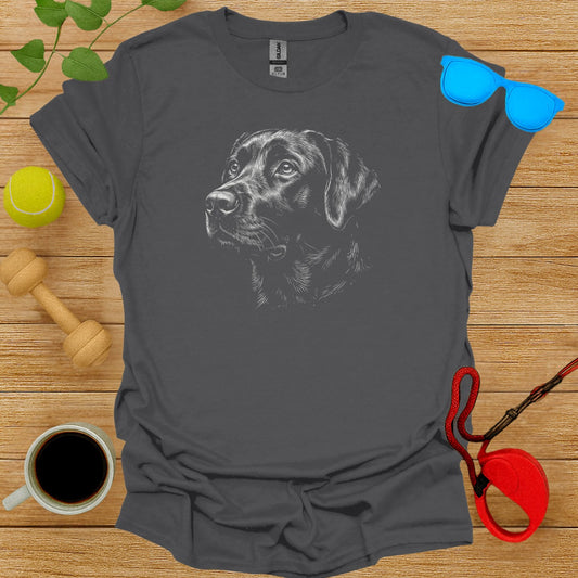 Labrador Face Drawing Graphic T-Shirt for Dog Lovers