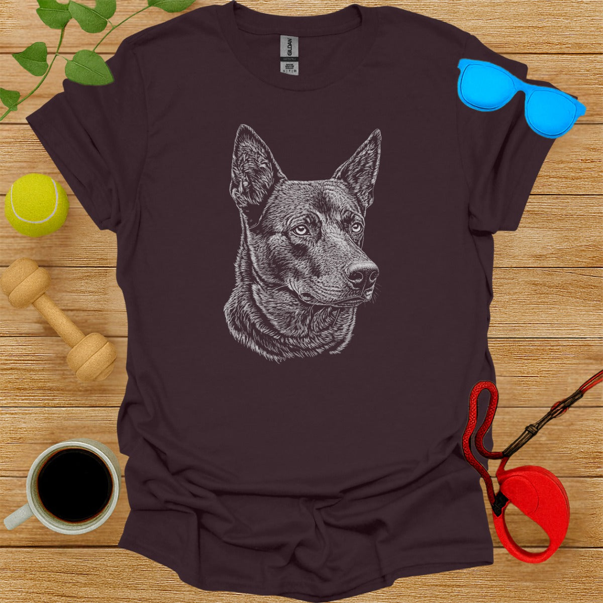 Detailed Dog Illustration T-Shirt For Canine Lovers