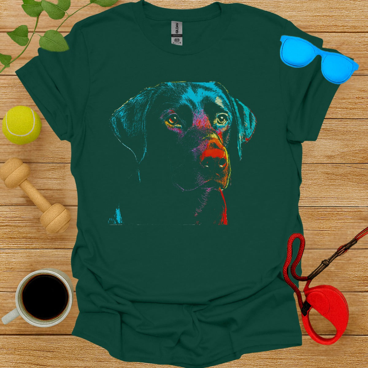 Colorful Dog Print Stylish Pet Lovers T-Shirt