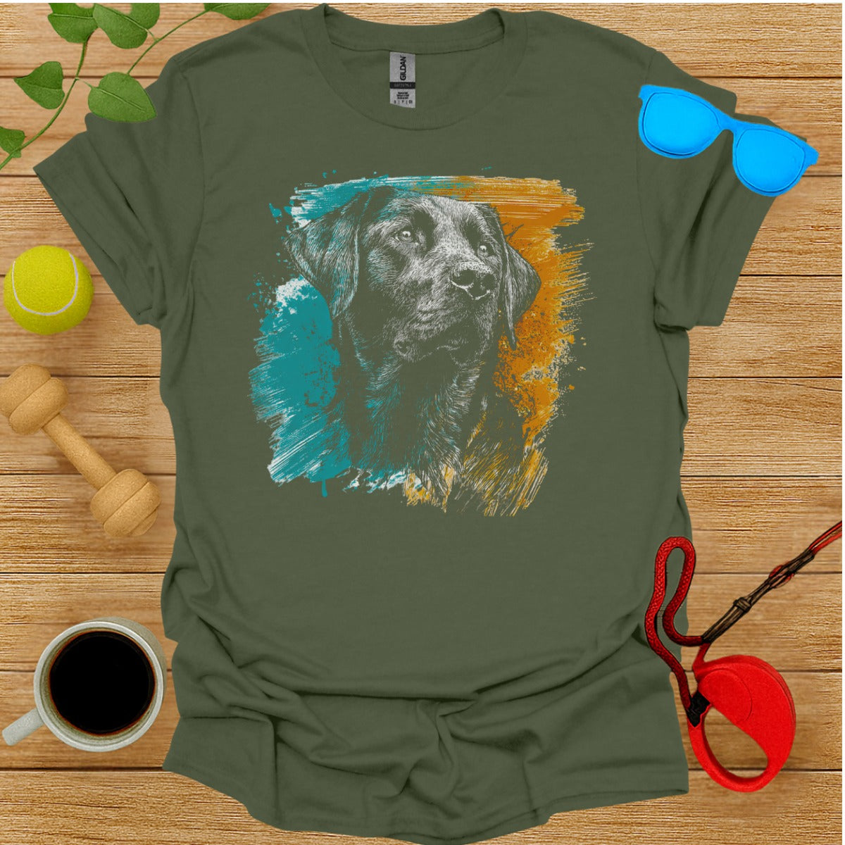 Artistic Dog Print T-Shirt Casual Wear for Pet Lovers