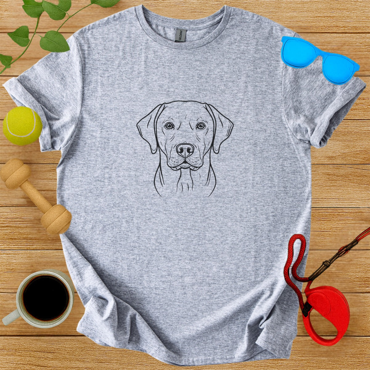 Dog Sketch Graphic Tee With Cute Pet Design Shirt