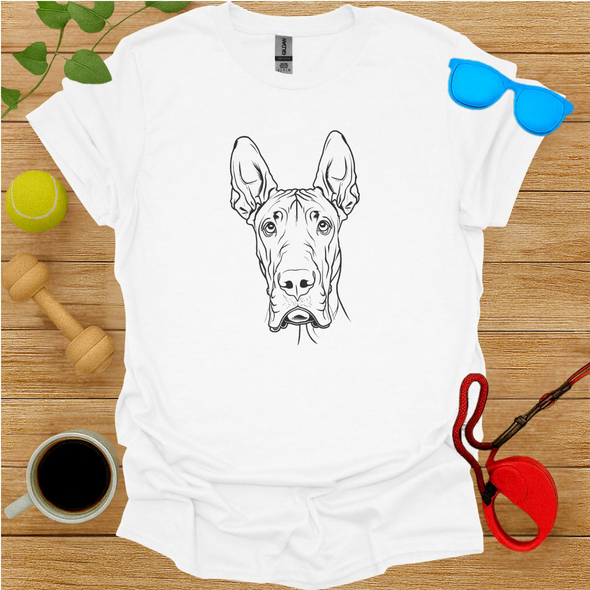 Great Dane Dog Sketch Design T-shirt for Dog Lovers