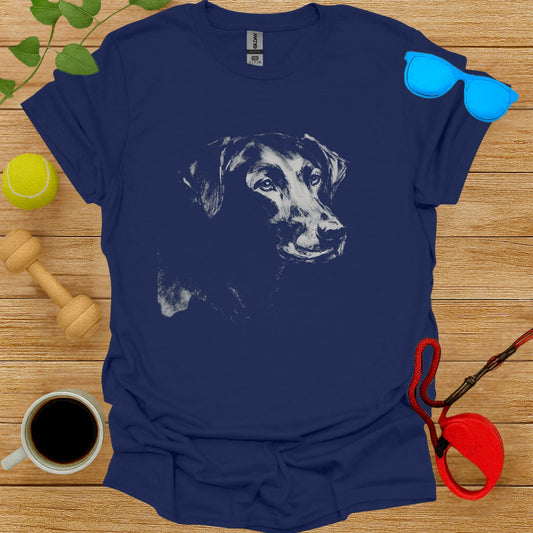 Artistic Dog Face Design Graphic T-shirt for Dog Lovers