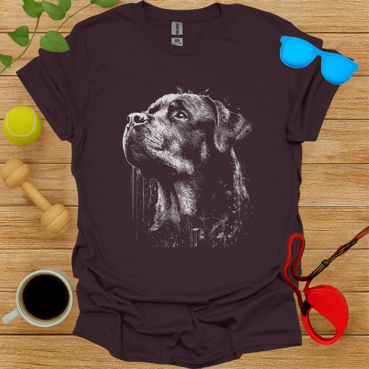 Majestic Dog Print Design on Classic Fit T-shirt