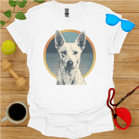 Stylish Dog Illustration Graphic Tee Product