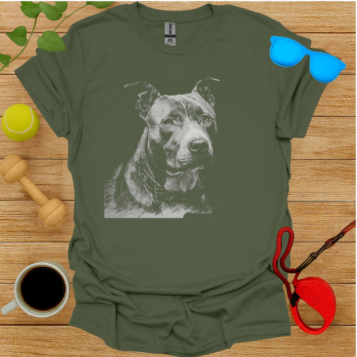 Realistic Dog Portrait Graphic T-shirt for Pet Lovers