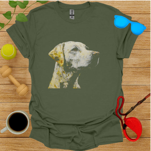 Artistic Dog Portrait Graphic Tee Shirt