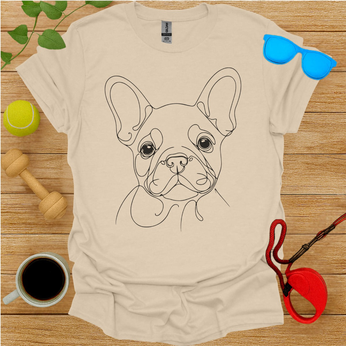 Adorable French Bulldog Illustration T-shirt for Dog Lovers