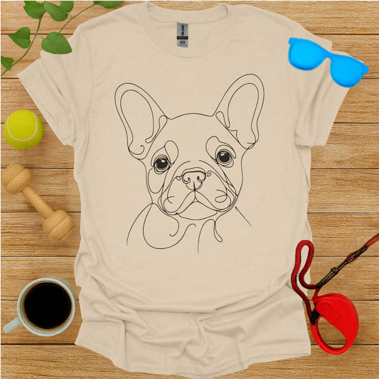 Adorable French Bulldog Illustration T-shirt for Dog Lovers