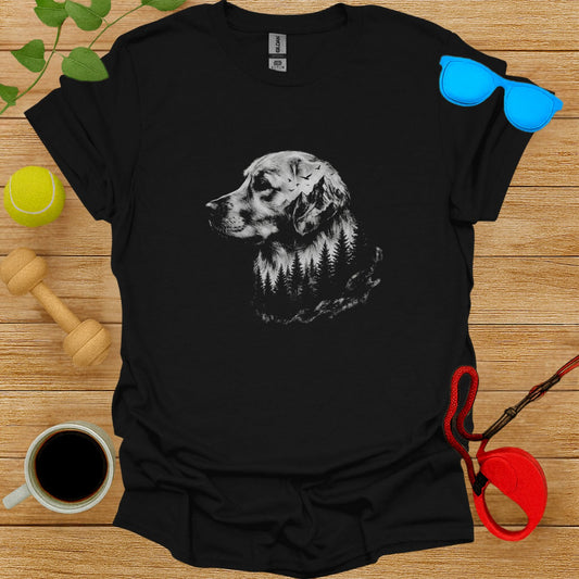 Dog Face with Forest Graphic Tee Product