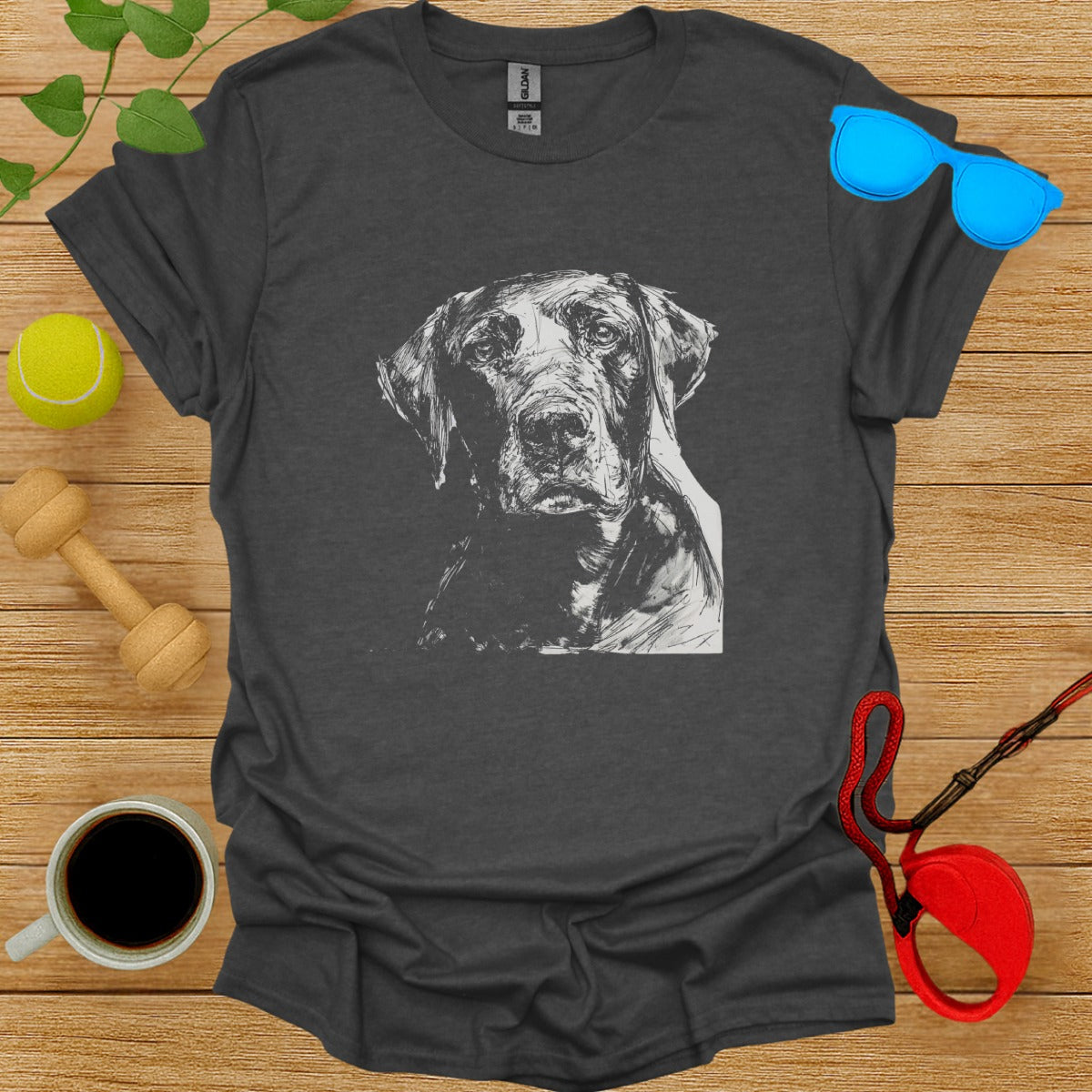 Realistic Labrador Retriever Head Graphic T-Shirt