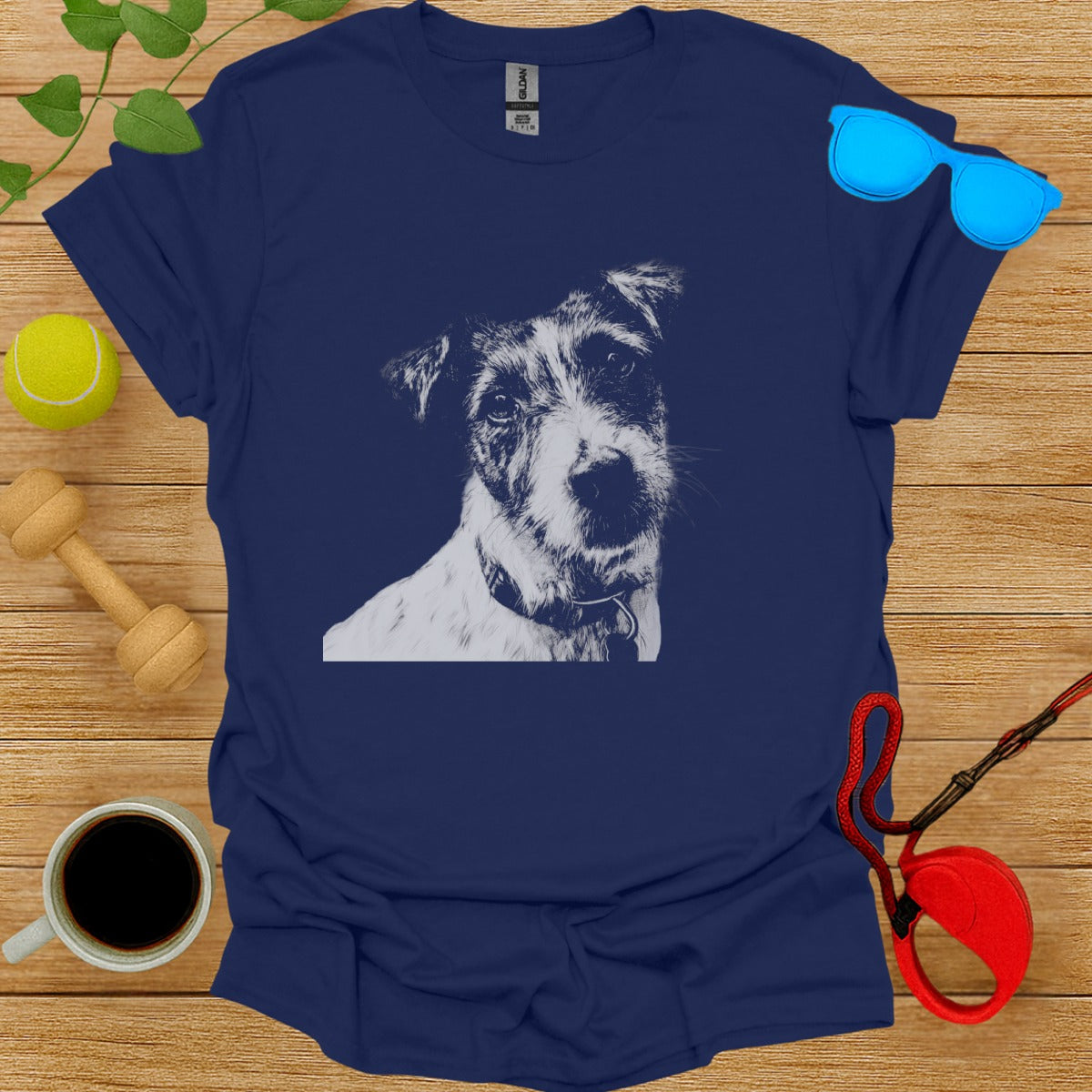 Adorable Dog Face Graphic Print T-Shirt for Pet Lovers