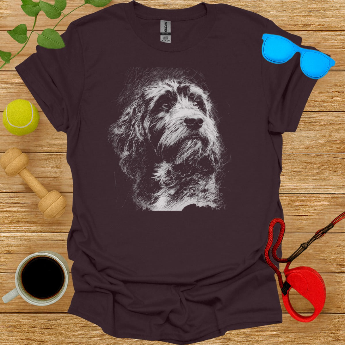 Graphically Designed Dog Print T-shirt