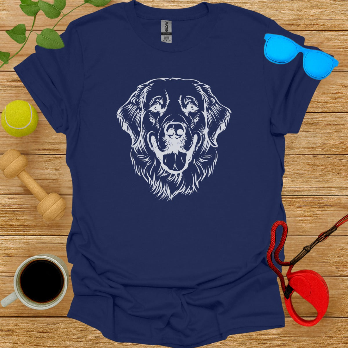 Dog Lover's Graphic Tee with Playful Accessories Shirt