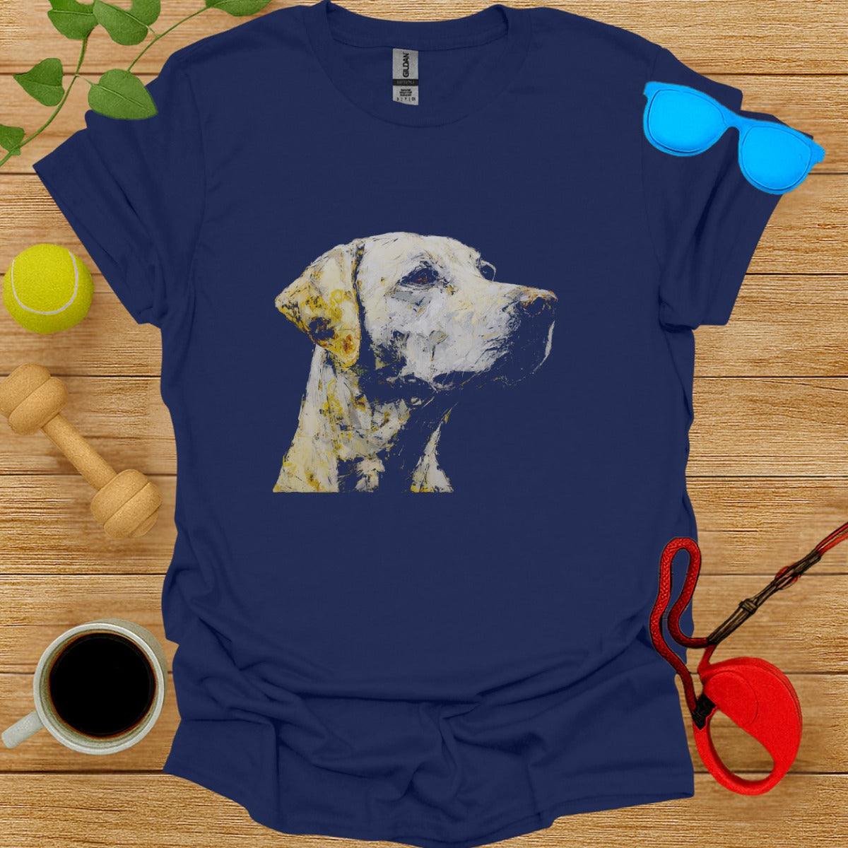 Colorful Dog Art Print T-Shirt For Stylish Casual Wear