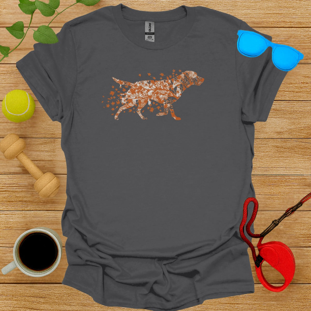 Labrador Retriever T-Shirt with Floral Design
