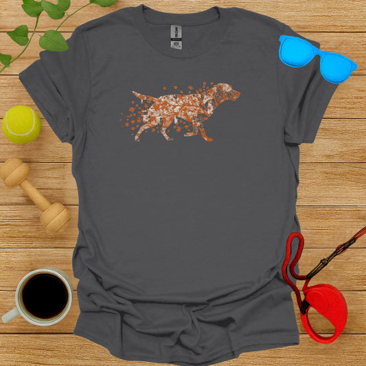 Labrador Retriever T-Shirt with Floral Design
