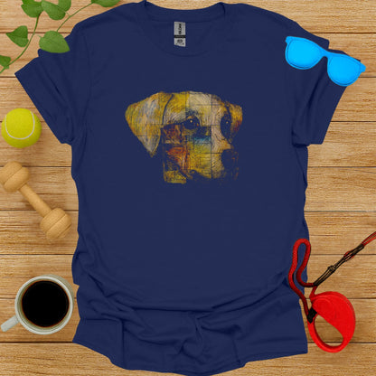 Graphic T-Shirt with Artistic Dog Portrait Design