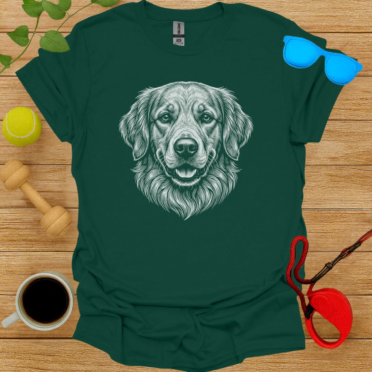 Detailed Dog Face Graphic T-Shirt for Pet Lovers