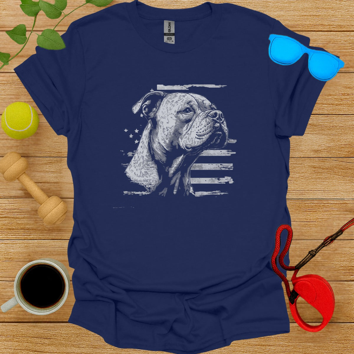 Patriotic Bulldog Graphic Tee for Pet Lovers Shirt
